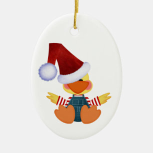 Haben Sie ein Quacky Weihnachten Keramikornament