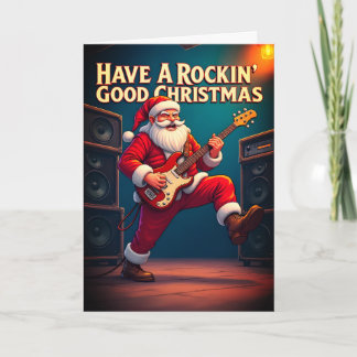 Haben Sie ein rockiges Weihnachtsgrußkarte gefalte Karte