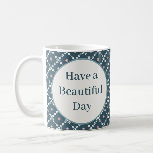 Haben Sie ein schönes Pearl Square Muster Kaffeetasse (Links)