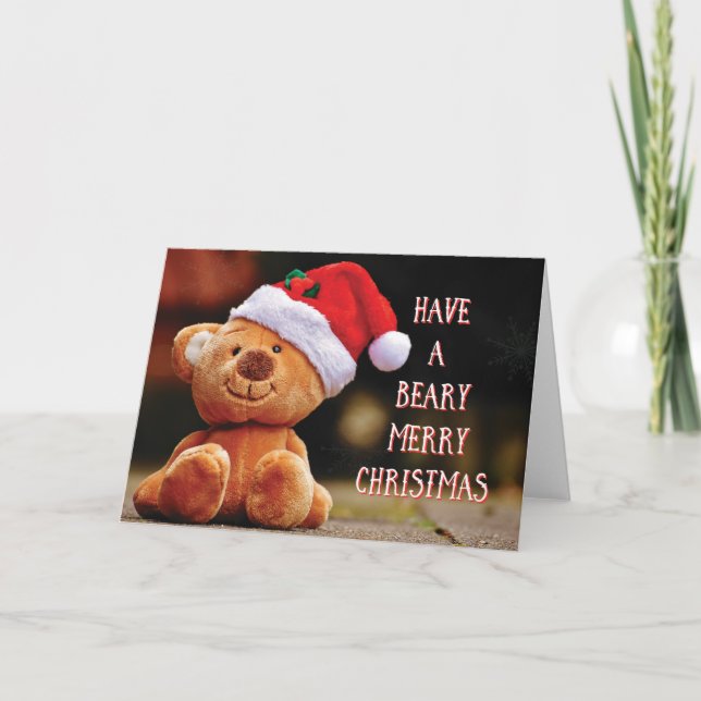 Haben Sie eine Beary frohe Weihnacht-leere Karte (Vorderseite)