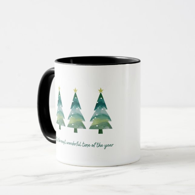 Haben Sie eine frohe Weihnachtsbaume Tasse (Vorderseite Links)