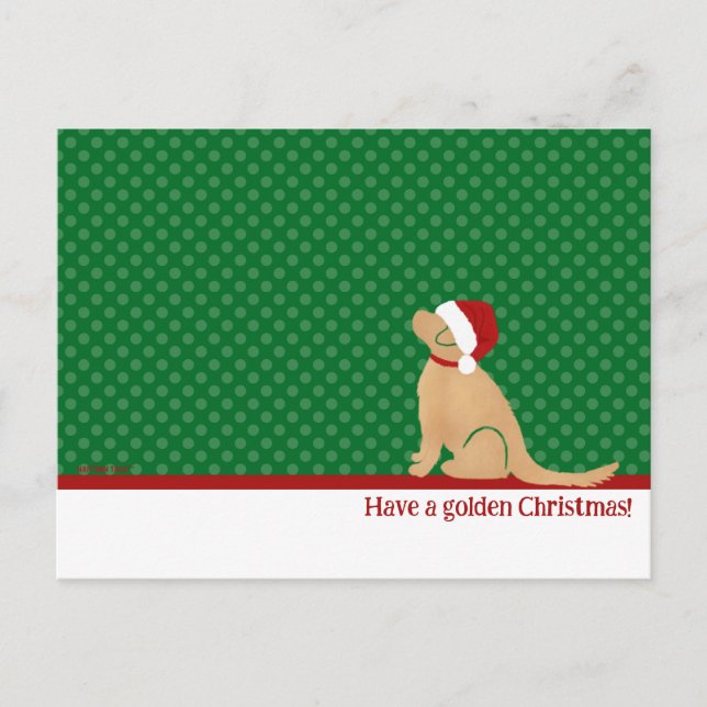Haben Sie eine goldene Weihnachts-Grüne Postkarte? Postkarte (Vorderseite)