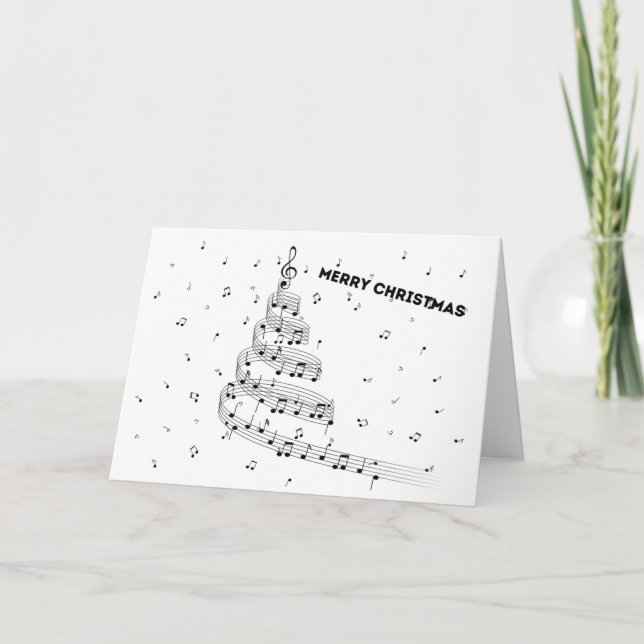 Haben Sie eine musikalische Weihnachtskarte Dankeskarte (Vorderseite)