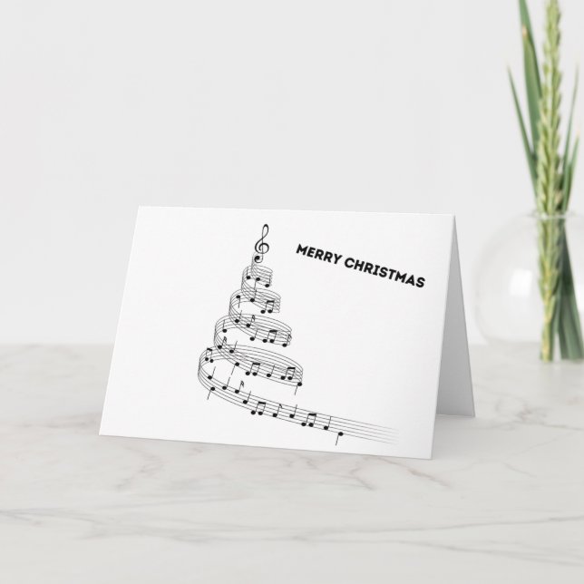 Haben Sie eine musikalische Weihnachtskarte Dankeskarte (Vorderseite)