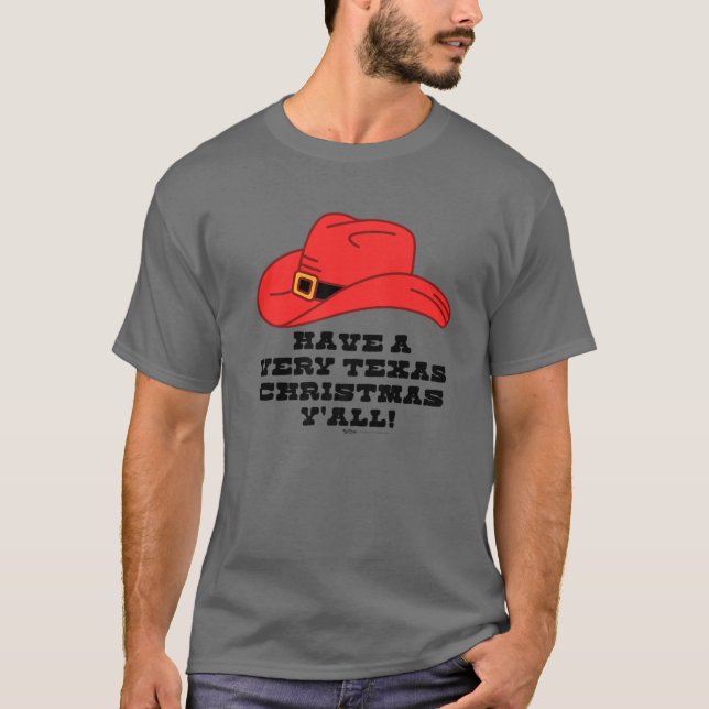 Haben Sie eine sehr texas Weihnachts-lustige Cowbo T-Shirt (Vorderseite)