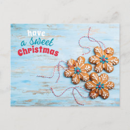 Haben Sie eine süße Weihnachts-Lebkuchen-Postkarte Feiertagspostkarte