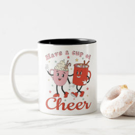 Haben Sie eine Tasse Cheer Retro Rosa Weihnachten