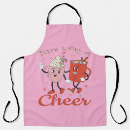 Haben Sie eine Tasse Cheer Retro Rosa Weihnachten Schürze