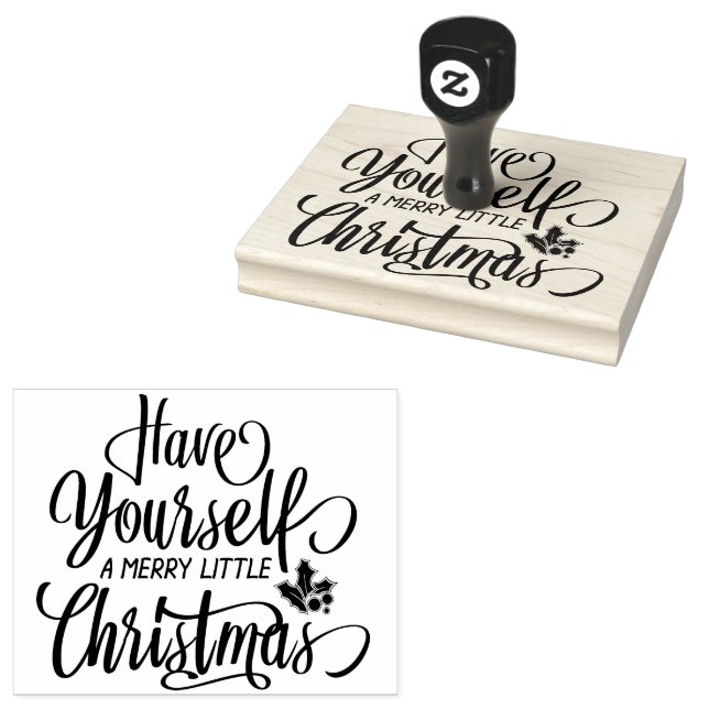 Haben Sie einen fröhlichen kleinen Weihnachtsurlau Gummistempel (Stempel)