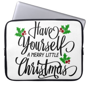 Haben Sie einen fröhlichen kleinen Weihnachtsurlau Laptopschutzhülle