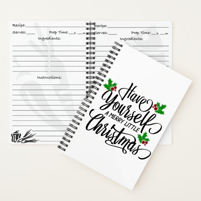 Haben Sie einen fröhlichen kleinen Weihnachtsurlau Notizbuch (Innen)