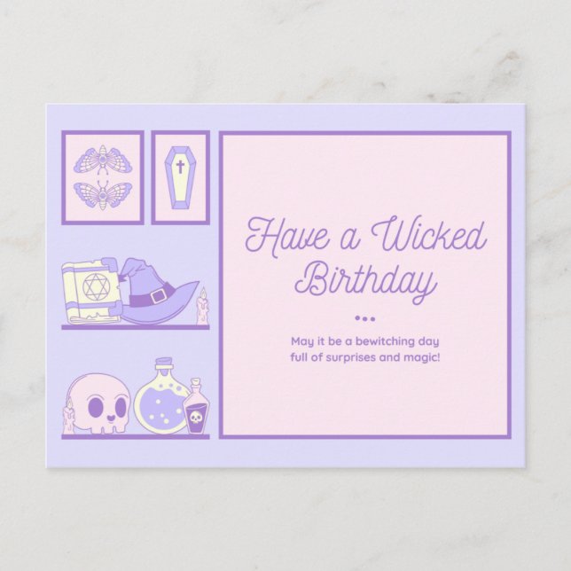 Haben Sie einen Geburtstag Postkarte (Vorderseite)