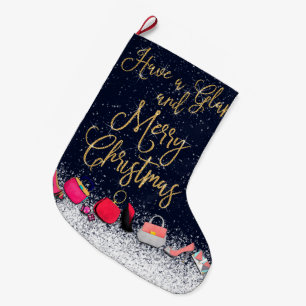 Haben Sie einen glänzenden Weihnachtszitat Purse S Großer Weihnachtsstrumpf