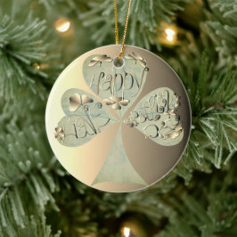 "Haben Sie einen glücklichen St. Patrick's Hand ge Keramik Ornament