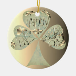 "Haben Sie einen glücklichen St. Patrick's Hand ge Keramik Ornament