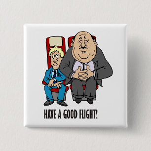 Haben Sie einen guten Flug, gequetschten Button