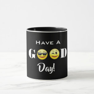 "Haben Sie einen guten Tag" Emojis Tasse