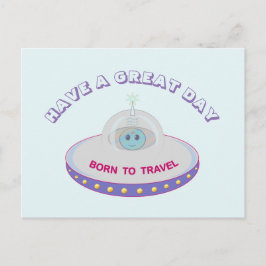 Haben Sie einen guten Tag UFO Greetings Postkarte