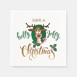 Haben Sie einen Holly Jolly Weihnachtsbaum   Urlau Serviette