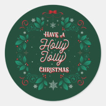 Haben Sie einen Holly Jolly Weihnachtskleber