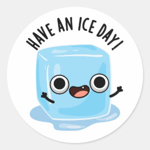 Haben Sie einen Ice Day Funny Ice Cube Pub Runder Aufkleber