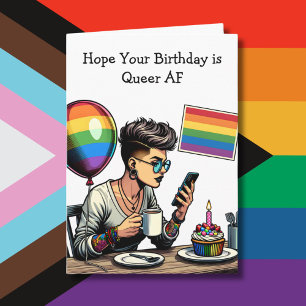 Haben Sie einen Queen AF zum Geburtstag Farbseit Karte