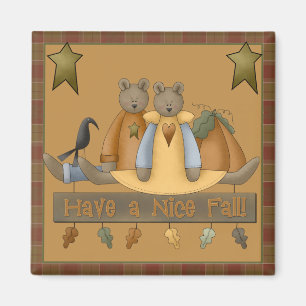 "Haben Sie einen schönen Fall?" Herbst Teddy Bären Magnet