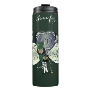 "Haben Sie einen schönen St. Patrick's Day" Kobold Thermosbecher