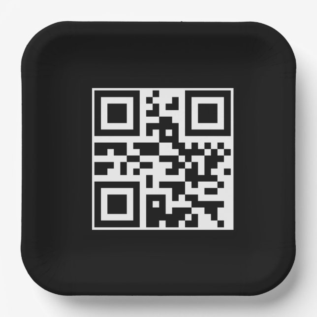Haben Sie einen schönen Tag QR-Code Pappteller (Vorderseite)