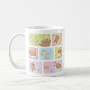 Haben Sie einen schönen Tag: süße Teddybär-Illustr Kaffeetasse