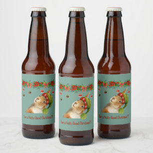 Haben Sie einen schönen Weihnachtsfeiertag Bierflaschenetikett