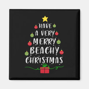 Haben Sie einen sehr frohen Strand Weihnachtsbaum Magnet