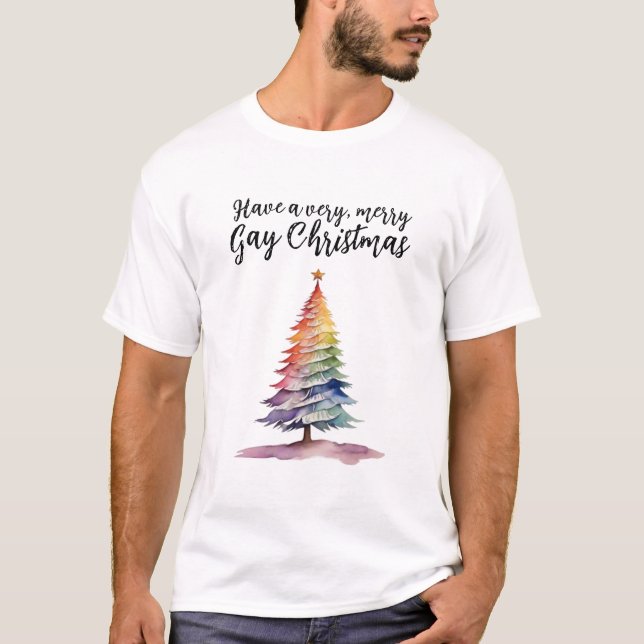 Haben Sie einen sehr, fröhlichen, schwulen Weihnac T-Shirt (Vorderseite)
