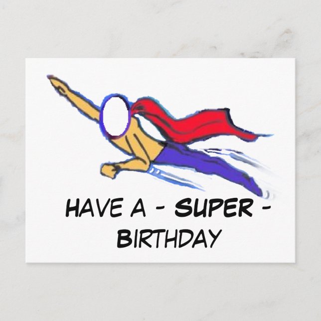 Haben Sie einen - SUPER - Geburtstag (Kust). Postk Postkarte (Vorderseite)