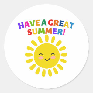 Haben Sie einen tollen Sommer Runder Aufkleber