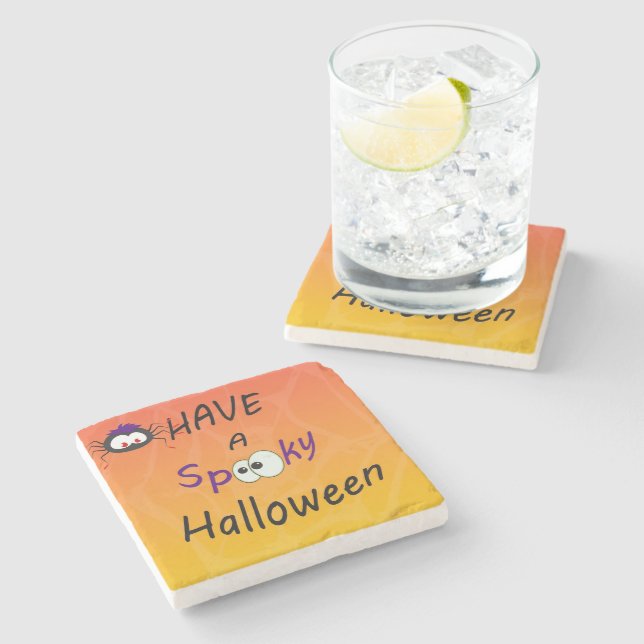 Haben Sie einen unheimlichen Halloween-Stone-Unter Steinuntersetzer (Seitenansicht)
