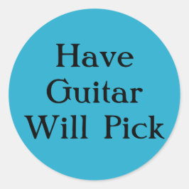 Haben Sie Gitarre Pick Runder Aufkleber