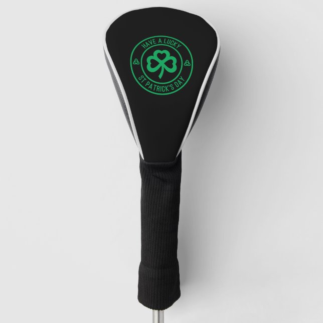 Haben Sie Glück beim St Patrick's Day Green Kleebl Golf Headcover (Vorderseite)