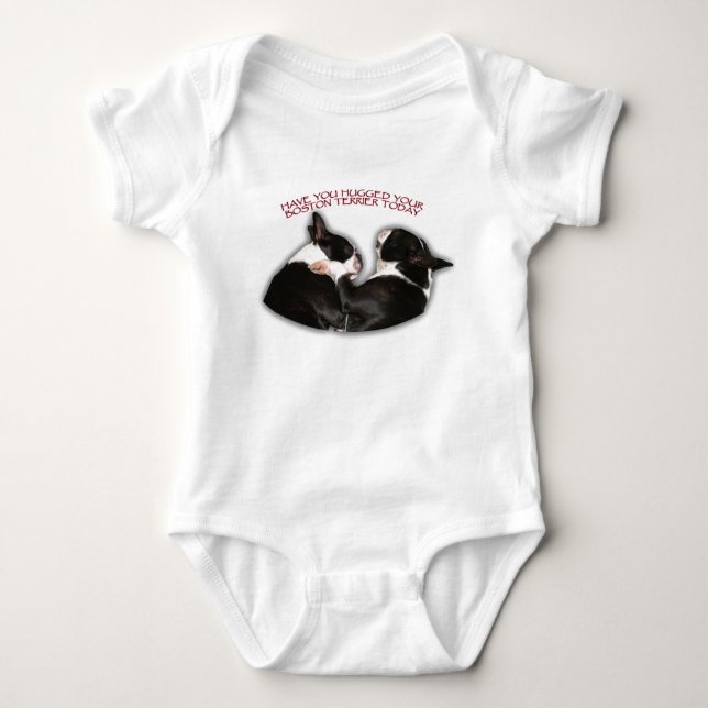 Haben Sie heute umarmt Ihrem Boston Terrier Baby Strampler (Vorderseite)