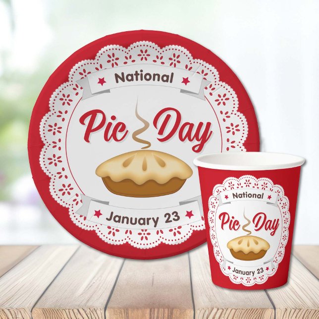 Haben Sie Ihr Lieblingsgetränk mit PIE! Pappbecher (Happy Pie Day! January 23. What's your favorite pie?)
