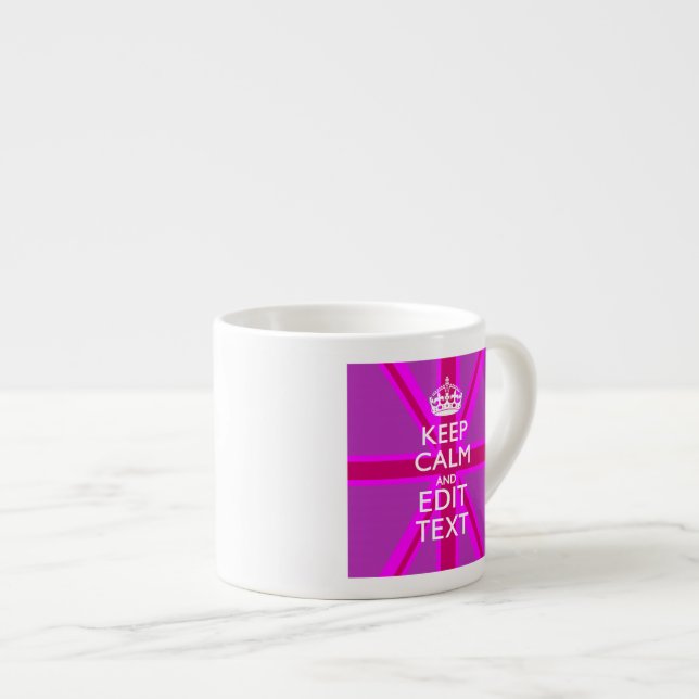 Haben Sie Ihren Behalten Text auf rosa Ummantelung Espressotasse (Vorderseite Rechts)