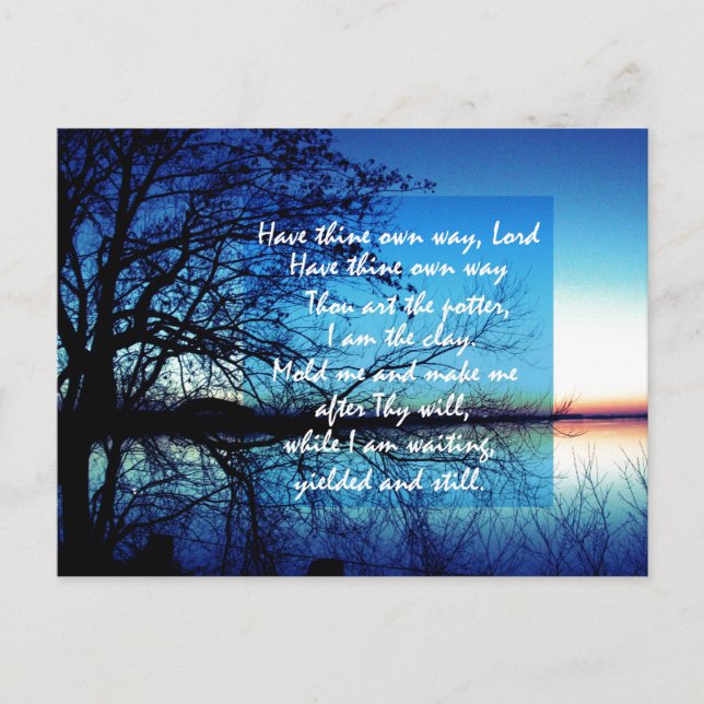 Haben Sie Ihren eigenen Weg Lord Hymn Postkarte (Vorderseite)