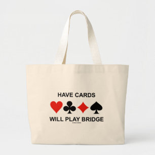 Haben Sie Karten spielen Brücke (vier Jumbo Stoffbeutel