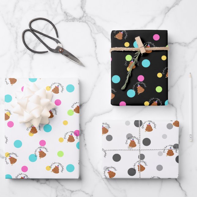 Haben Sie kein Crappy-Birthday-Wrapping Paper-Set Geschenkpapier Set (Vorderseite)