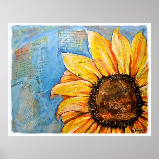 Haben Sie keine Angst Sonnenblumenplakat Poster (Vorne)
