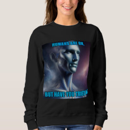 Haben Sie KI ausprobiert - Frauen Schwarzes Langar Sweatshirt