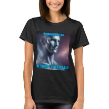 Haben Sie KI ausprobiert - schwarzes T-Shirt für F