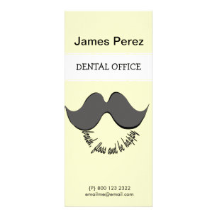 Haben Sie Lächeln Cartoon Dentist Mustache Floss Werbekarte