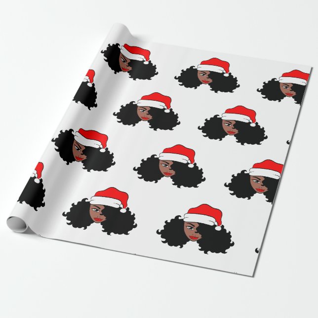 Haben Sie Melanin Weihnachten Schwarzer Weihnachts Geschenkpapier (Ungerollt)