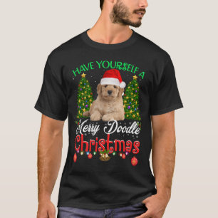 Haben Sie sich ein frohes Doodle Weihnachten Golde T-Shirt